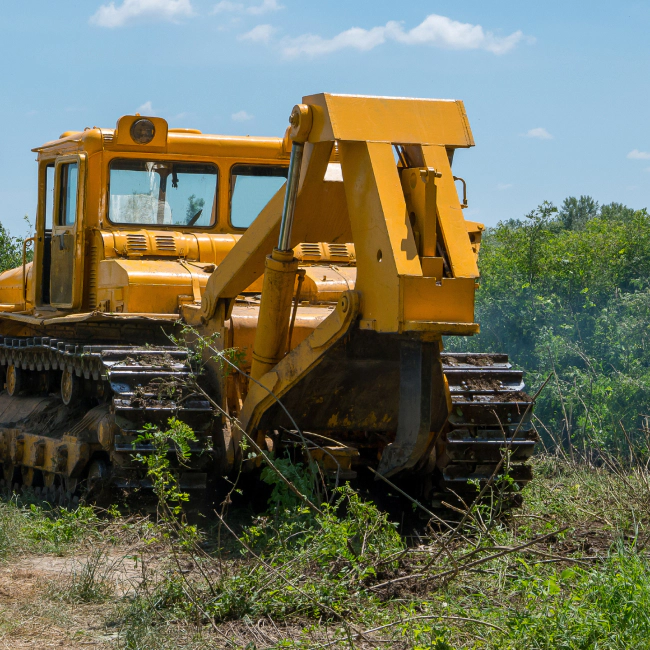 tractor mulching an area galena mo